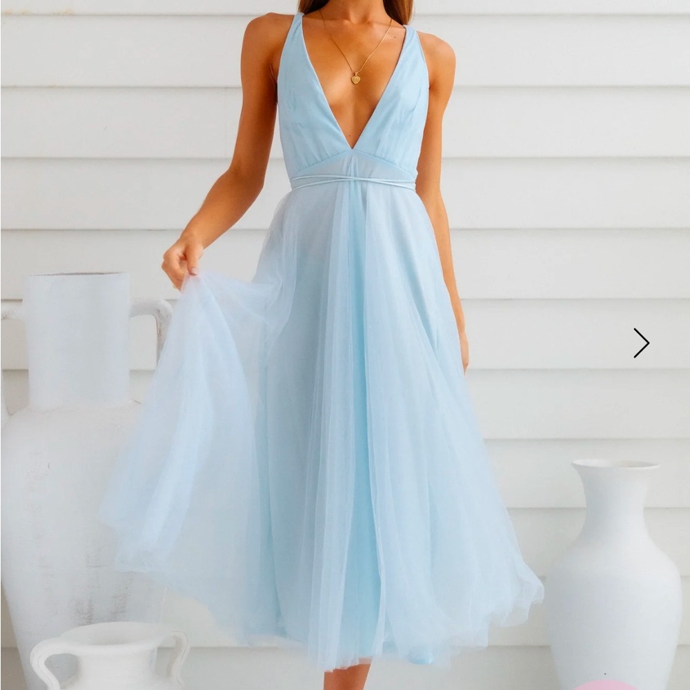 Hello Molly light blue tulle dress